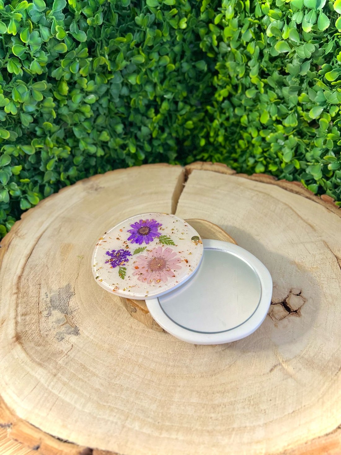 Miroir de poche en résine